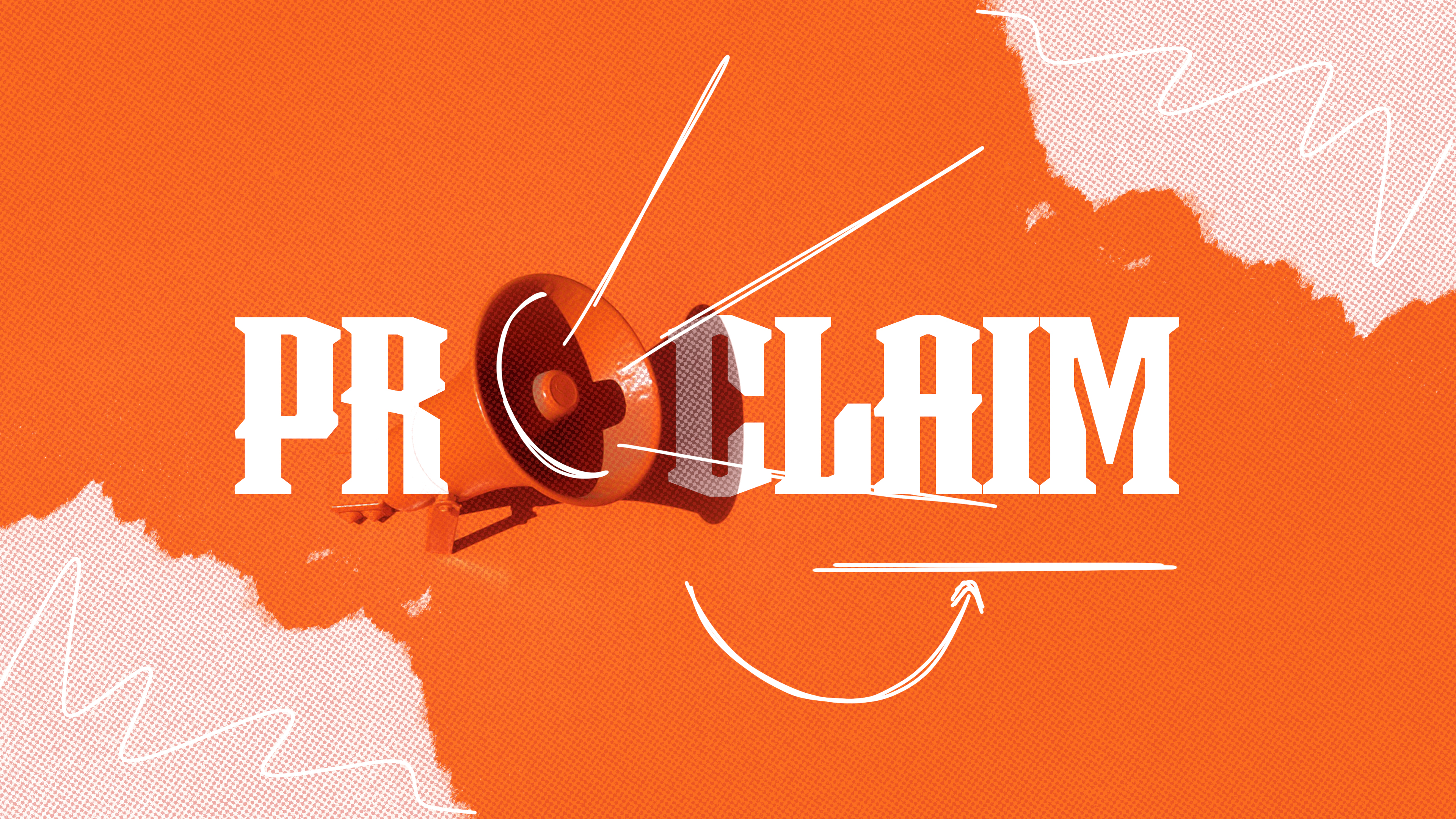 Proclaim Sharing The Good News Orange Megaphone - Title