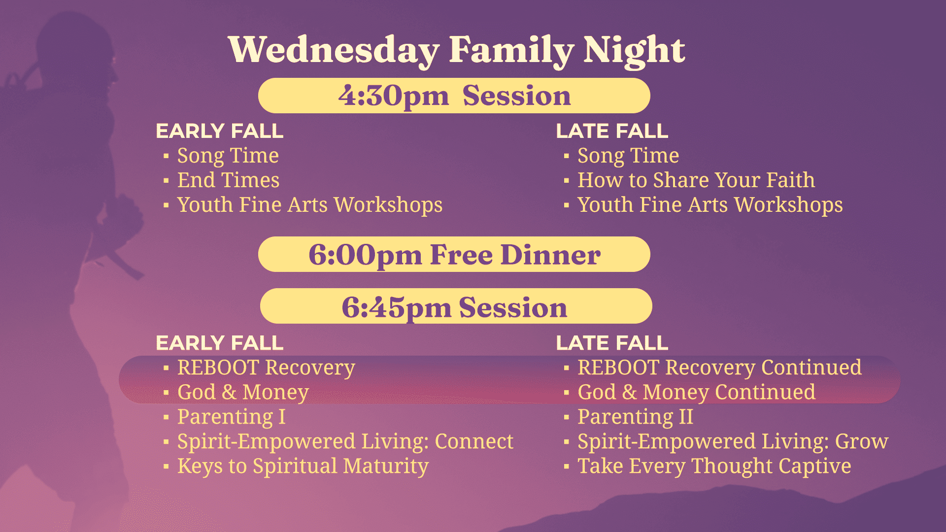 Family Night Fall 2025 Information Details